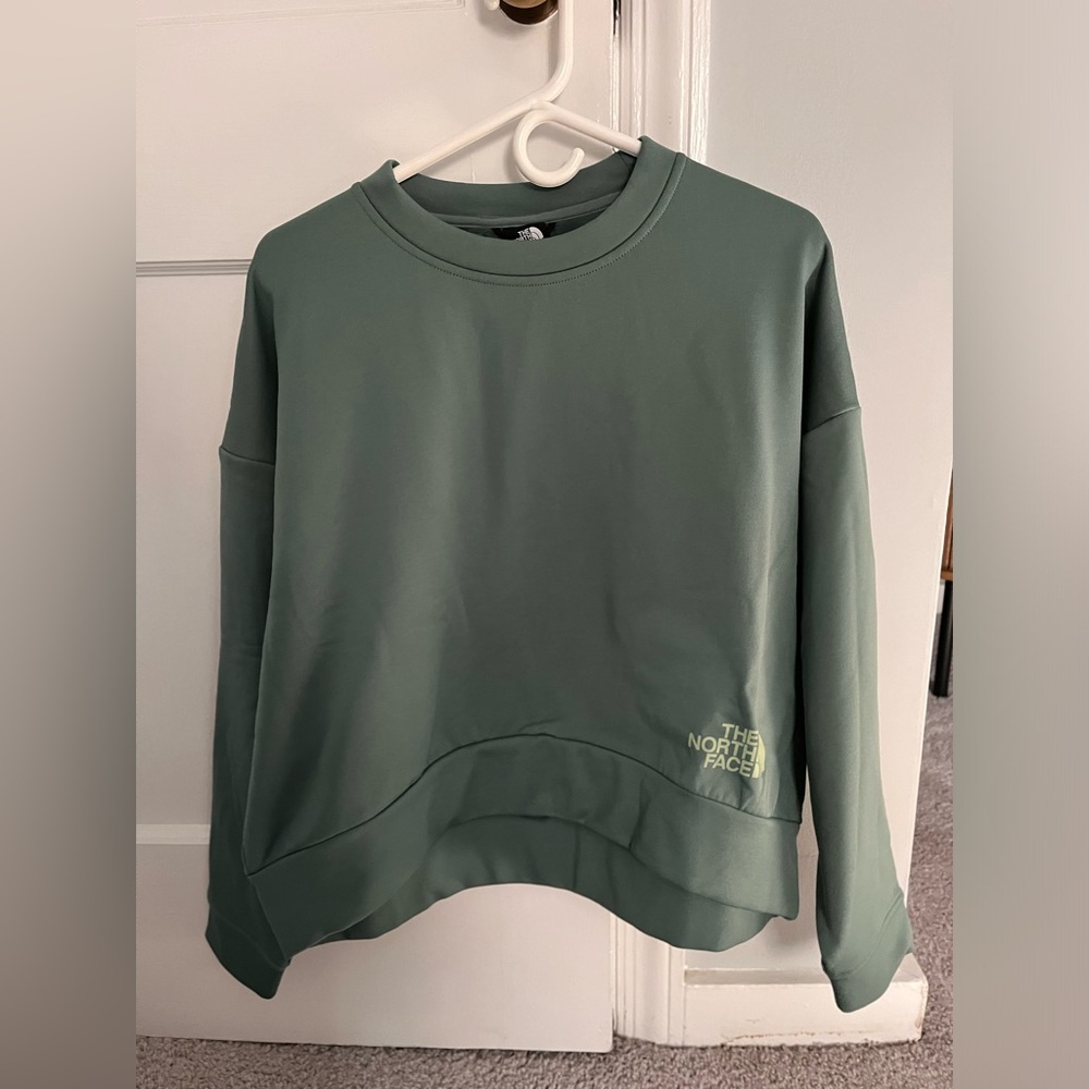 The North Face Horizon Fleece Crewneck in sage green